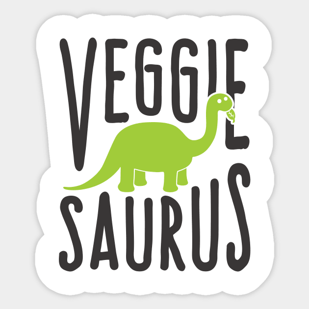 Dinosaur Vegetarian Shirt - Veggiesaurus Sticker by redbarron